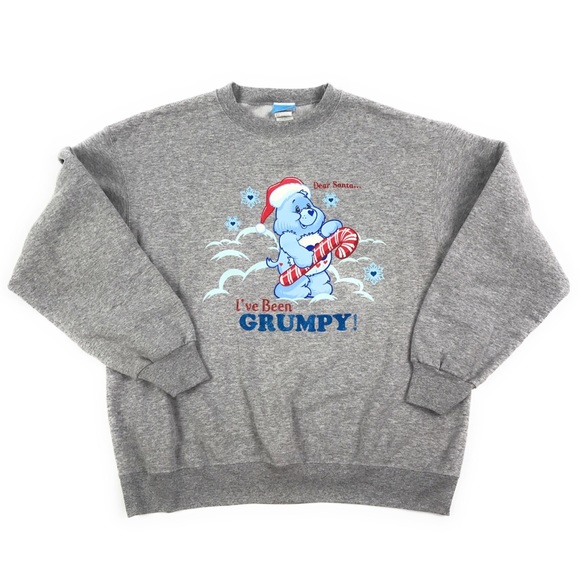 CareBears Sweaters - VTG Care Bears Santa I’ve Been Grumpy Sweatshirt